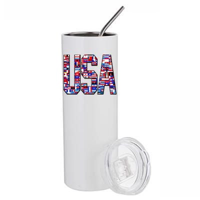 USA World Flags Pattern Stainless Steel Tumbler