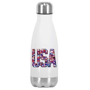 USA World Flags Pattern Stainless Steel Insulated Water Bottle