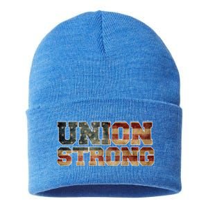 Union Strong And Solidarity Gift Sustainable Knit Beanie