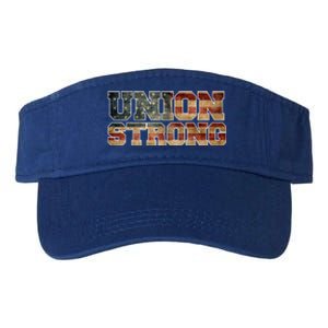 Union Strong And Solidarity Gift Valucap Bio-Washed Visor