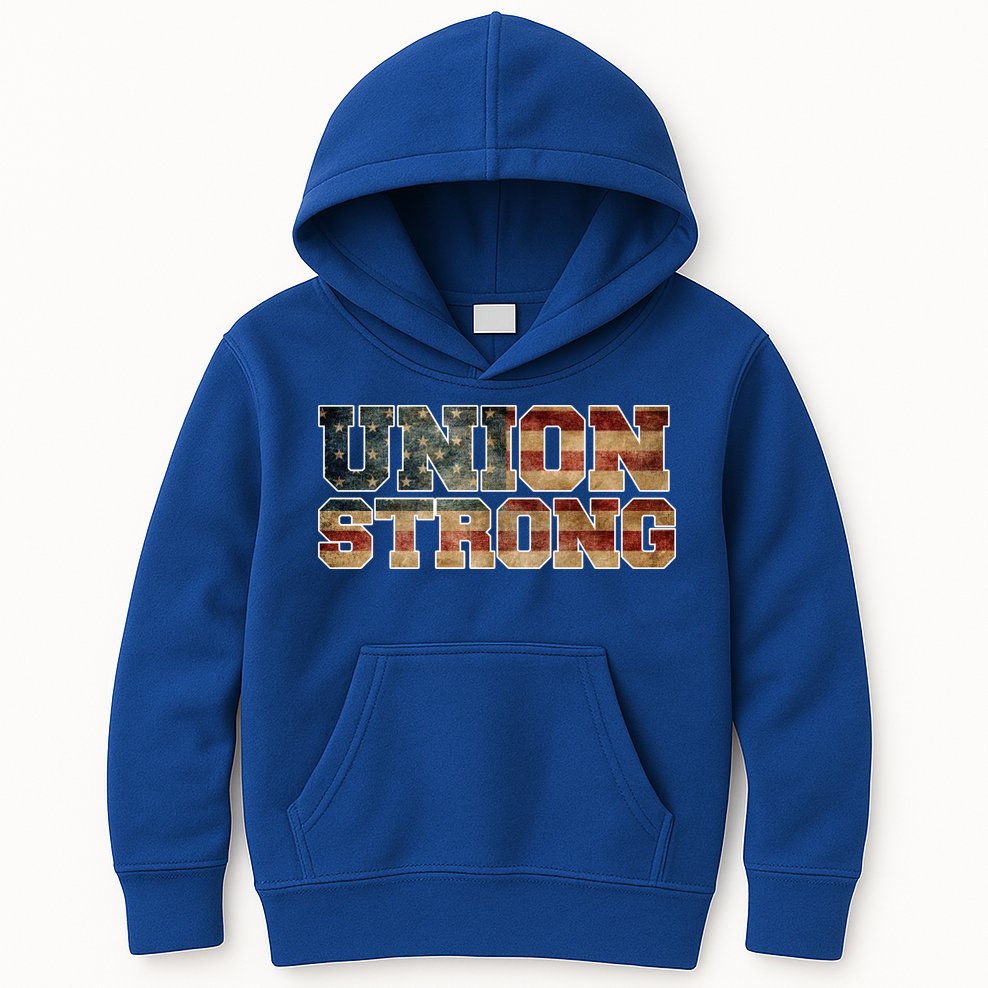 Union Strong And Solidarity Gift Kids Hoodie