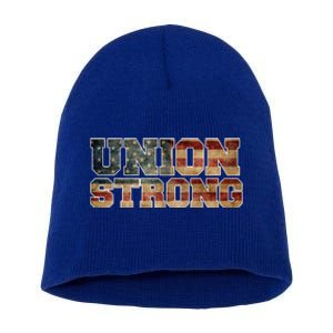 Union Strong And Solidarity Gift Short Acrylic Beanie