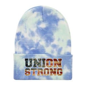 Union Strong And Solidarity Gift Tie Dye 12in Knit Beanie