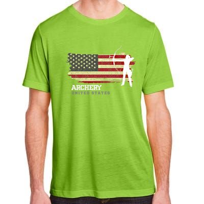 United States Archery American Flag Bow Arrow Cool Gift Adult ChromaSoft Performance T-Shirt