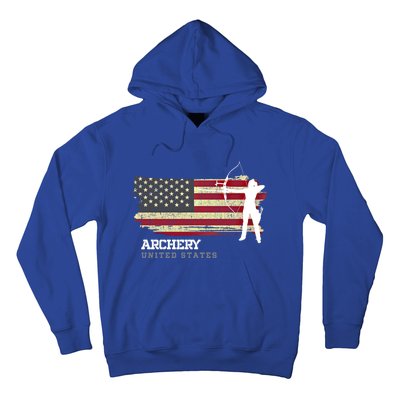 United States Archery American Flag Bow Arrow Cool Gift Hoodie