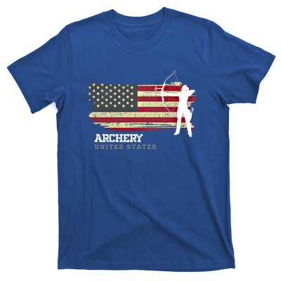 United States Archery American Flag Bow Arrow Cool Gift T-Shirt