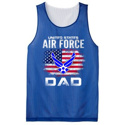 United States Air Force Dad With American Flag Gift Mesh Reversible Basketball Jersey Tank