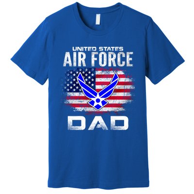 United States Air Force Dad With American Flag Gift Premium T-Shirt