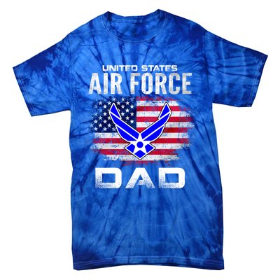 United States Air Force Dad With American Flag Gift Tie-Dye T-Shirt