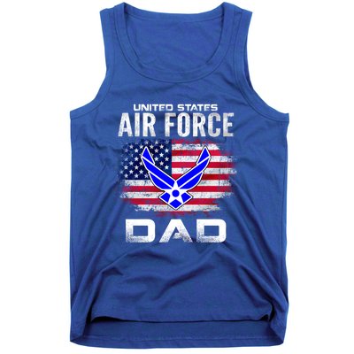 United States Air Force Dad With American Flag Gift Tank Top