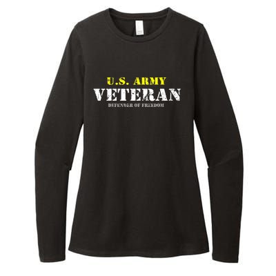 U S Army Proud Army Veteran Vintage Womens CVC Long Sleeve Shirt