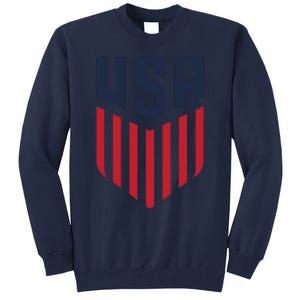 USA Soccer America Flag Football Retro Tall Sweatshirt