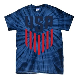 USA Soccer America Flag Football Retro Tie-Dye T-Shirt