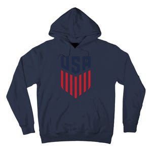 USA Soccer America Flag Football Retro Tall Hoodie