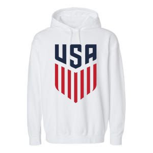 USA Soccer America Flag Football Retro Garment-Dyed Fleece Hoodie