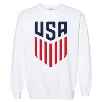 USA Soccer America Flag Football Retro Garment-Dyed Sweatshirt