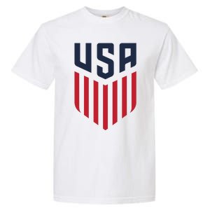 USA Soccer America Flag Football Retro Garment-Dyed Heavyweight T-Shirt