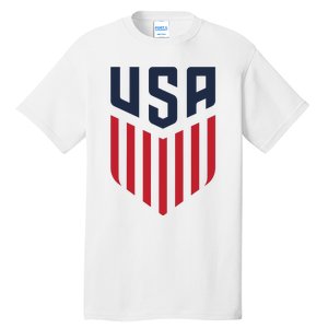 USA Soccer America Flag Football Retro Tall T-Shirt