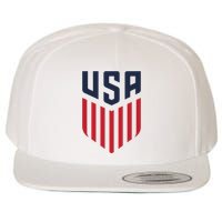 USA Soccer America Flag Football Retro Wool Snapback Cap