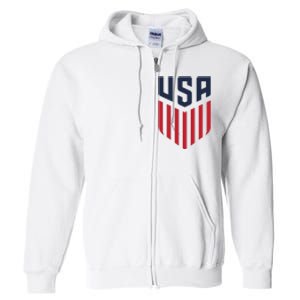 USA Soccer America Flag Football Retro Full Zip Hoodie