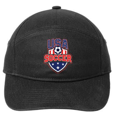 USA Soccer - American Flag Football Player 7-Panel Snapback Hat