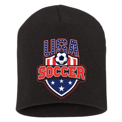 USA Soccer - American Flag Football Player Short Acrylic Beanie