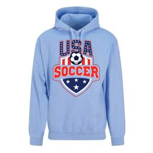 USA Soccer - American Flag Football Player Unisex Surf Hoodie