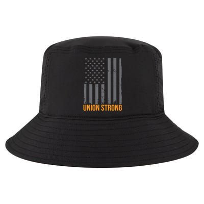 Union Strong American Flag Us Union Worker Usa Unionization Gift Cool Comfort Performance Bucket Hat