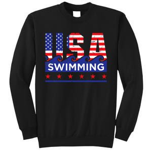 Usa Swimming Artwork For A Swimmer Sweatshirt