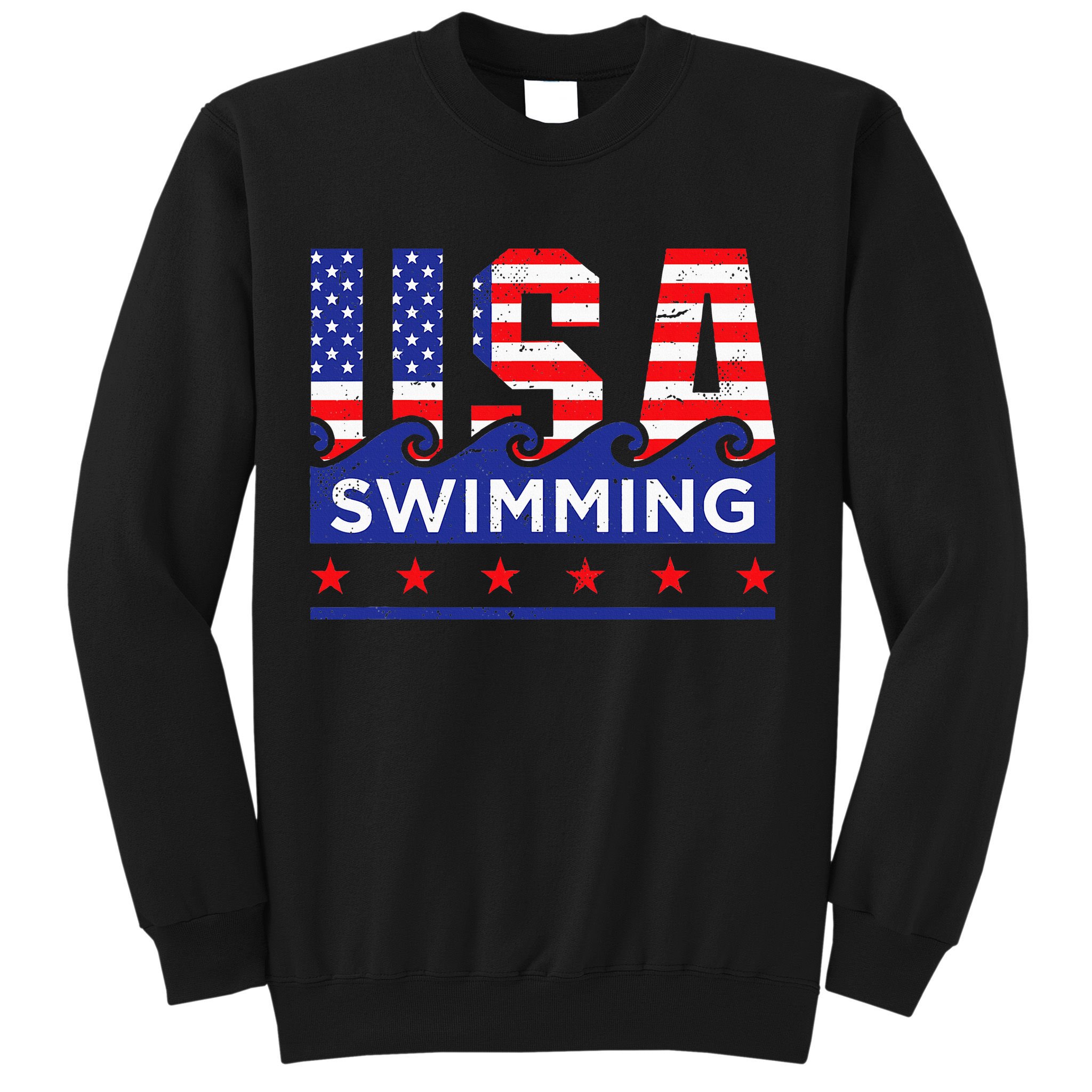 Usa Swimming Artwork For A Swimmer Sweatshirt