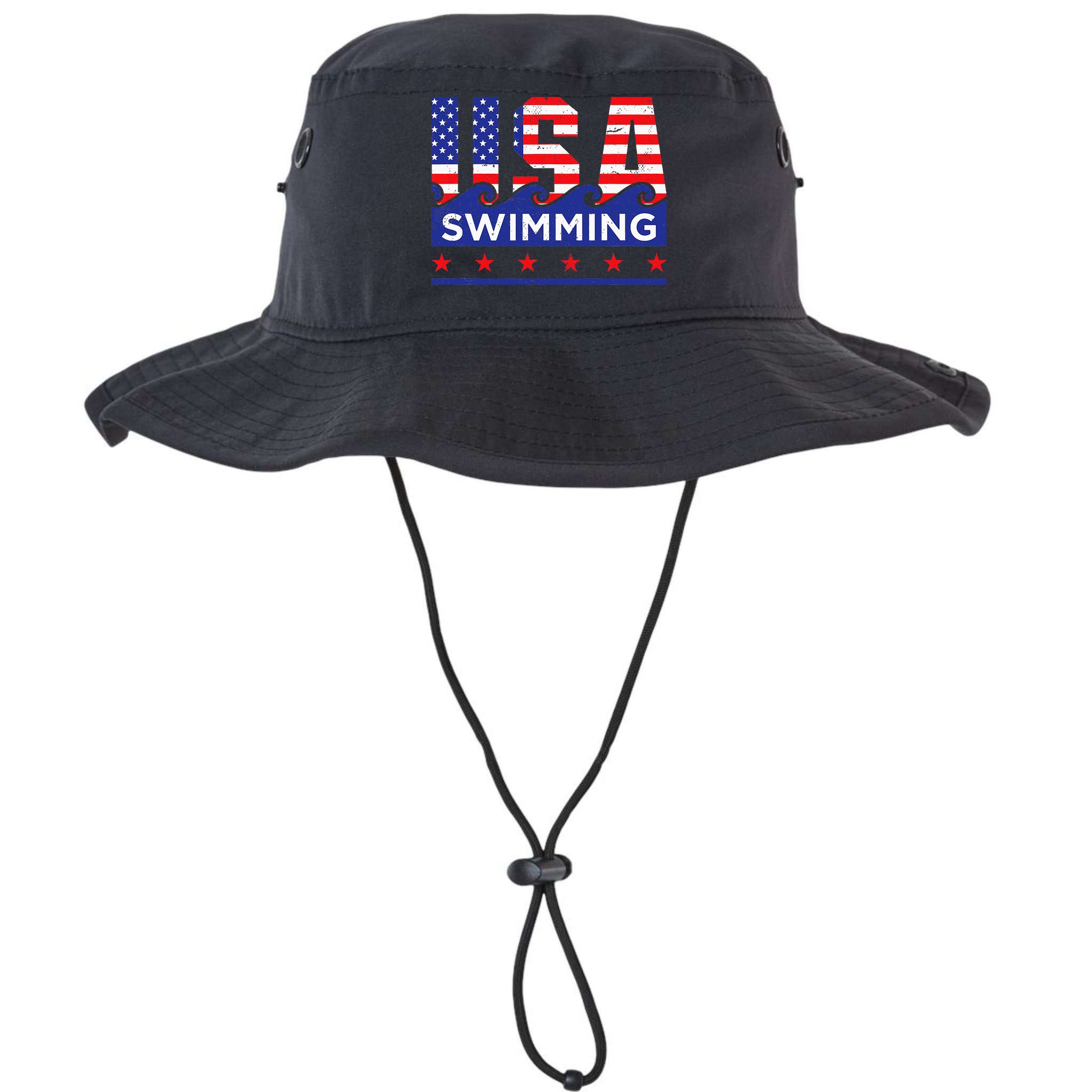 Usa Swimming Artwork For A Swimmer Bucket Hat
