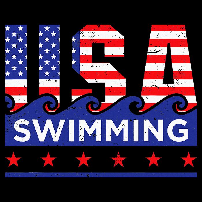 Usa Swimming Artwork For A Swimmer 16 in Basic Backpack