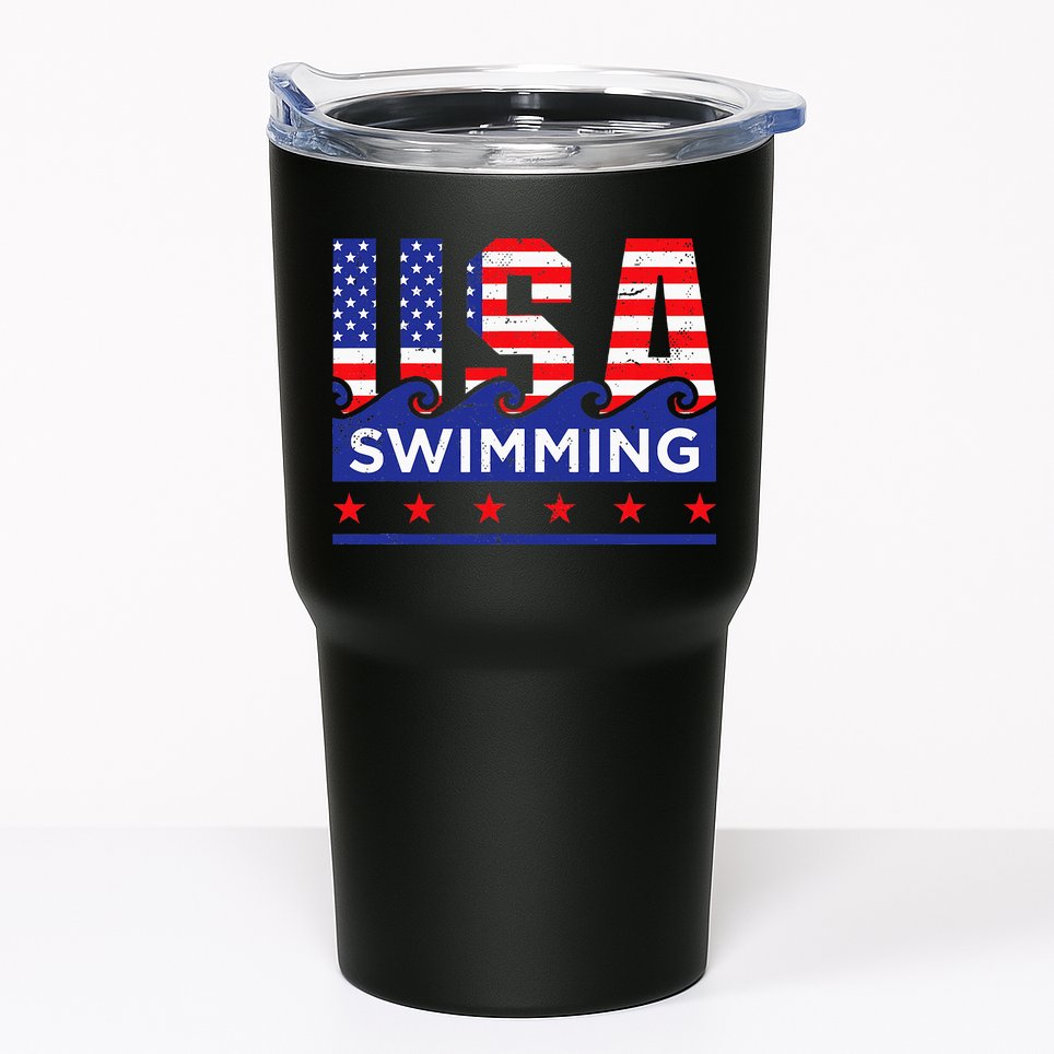 Usa Swimming Artwork For A Swimmer Tumbler