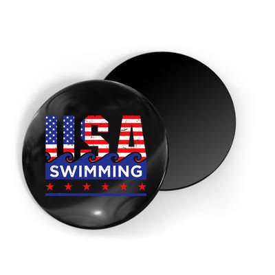 Usa Swimming Artwork For A Swimmer Magnet