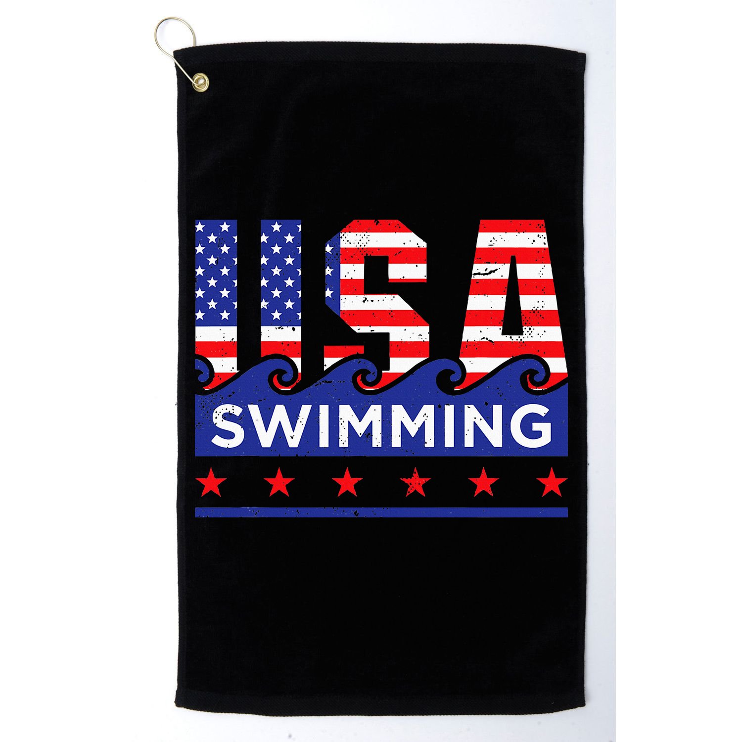 Usa Swimming Artwork For A Swimmer Golf Towel