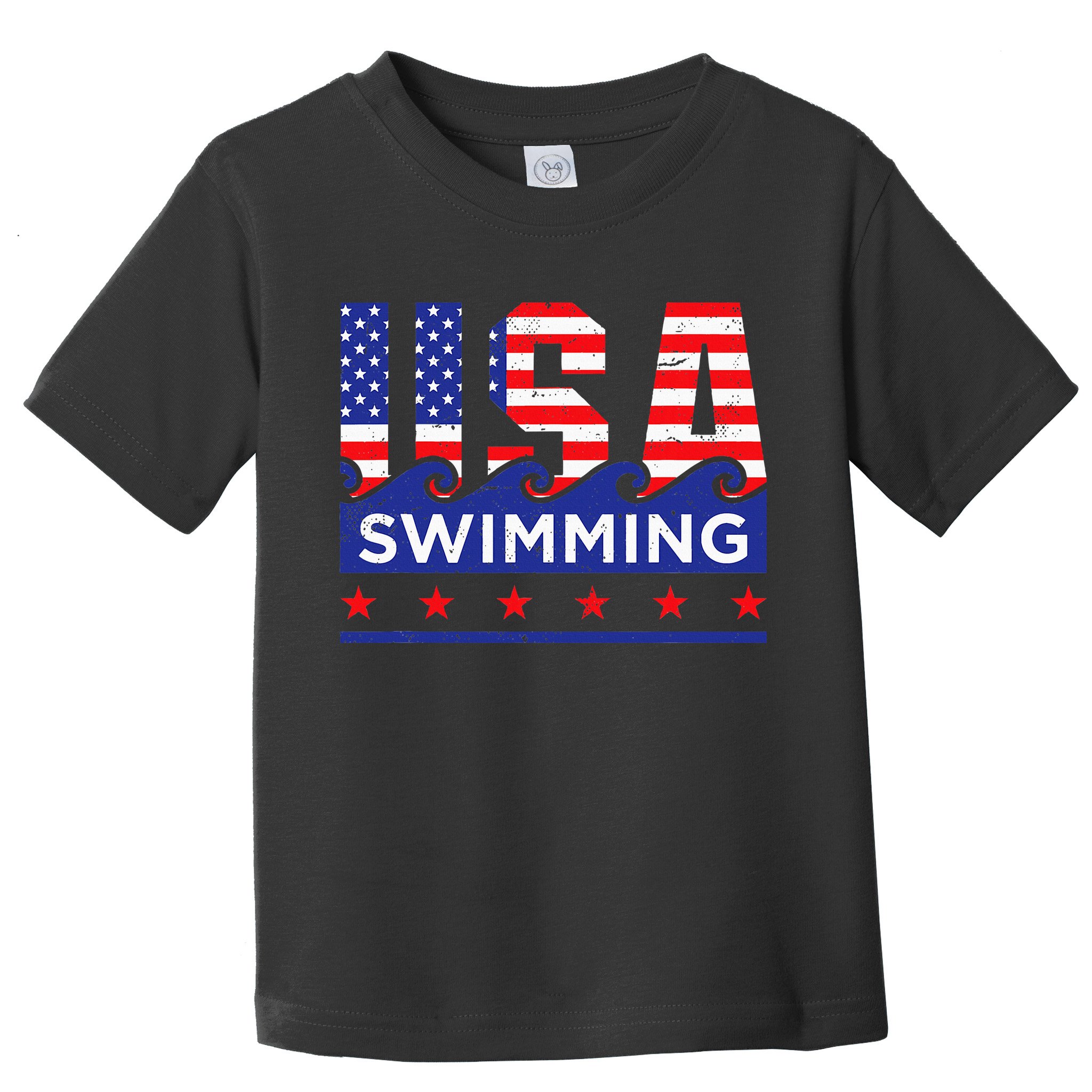 Usa Swimming Artwork For A Swimmer Toddler T-Shirt