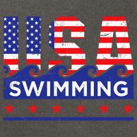 Usa Swimming Artwork For A Swimmer Cotton Canvas Backpack