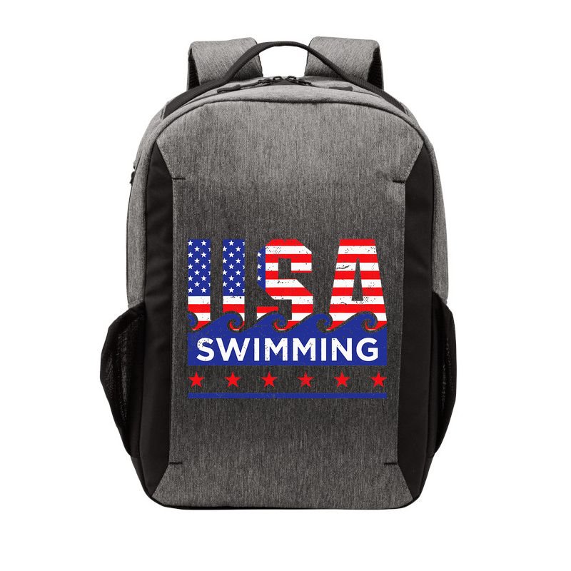 Usa Swimming Artwork For A Swimmer Vector Backpack