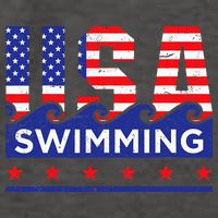 Usa Swimming Artwork For A Swimmer Vector Backpack