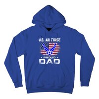 U S Airforce Proud Dad With American Flag Funny Gift Veteran Great Gift Hoodie