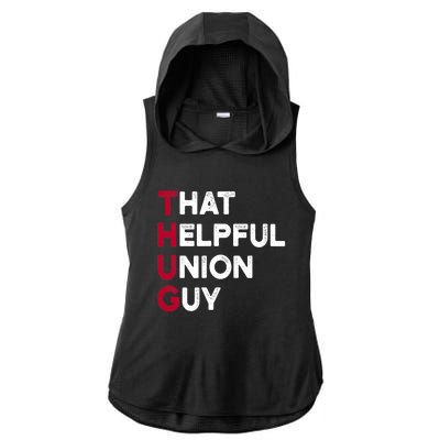 Union Strong and Solidarity - Union Thug Ladies PosiCharge Tri-Blend Wicking Draft Hoodie Tank