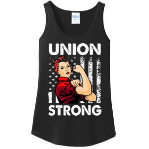 Union Strong And Solidarity Union Proud Labor Day Ladies Essential Tank