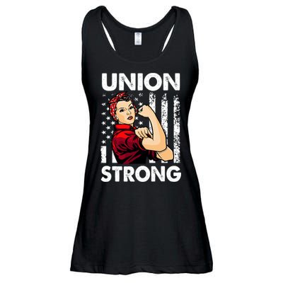Union Strong And Solidarity Union Proud Labor Day Ladies Essential Flowy Tank