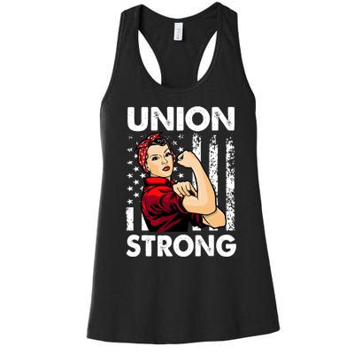 Union Strong And Solidarity Union Proud Labor Day Women's Racerback Tank