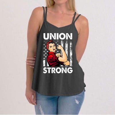 Union Strong And Solidarity Union Proud Labor Day Women's Strappy Tank