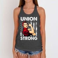 Union Strong And Solidarity Union Proud Labor Day Women's Knotted Racerback Tank