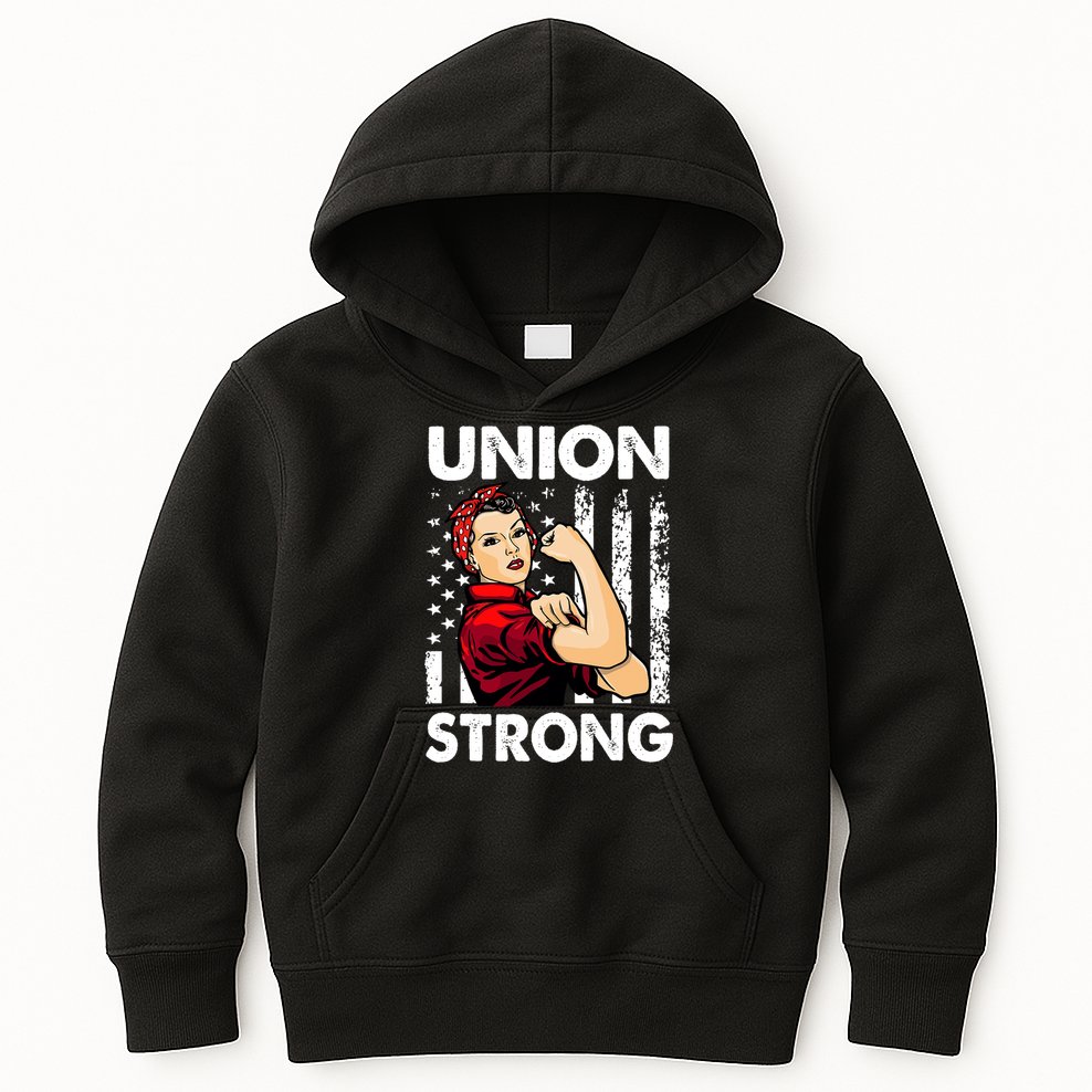 Union Strong And Solidarity Union Proud Labor Day Kids Hoodie