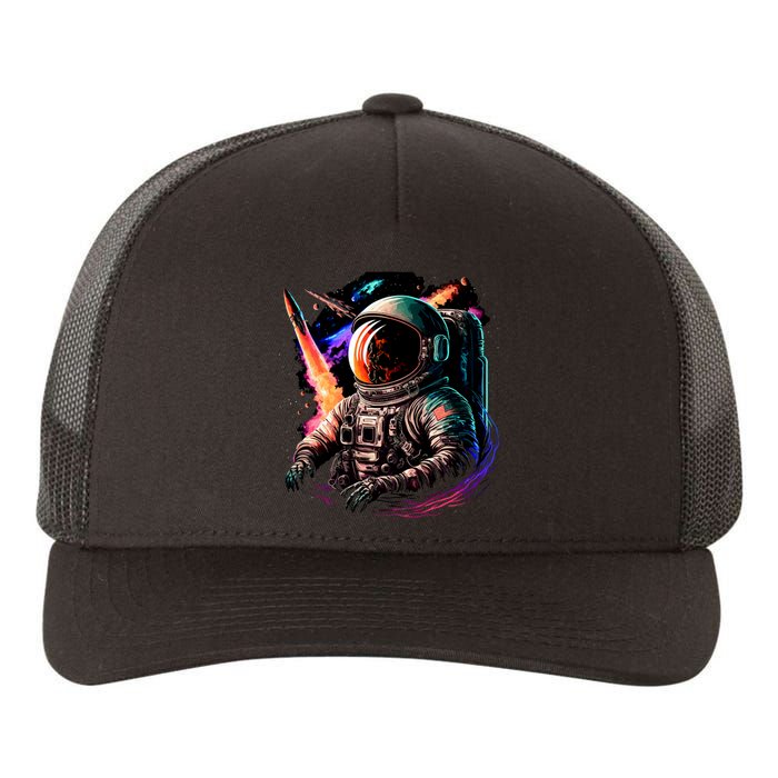 United States Astronaut With Rockets Yupoong Adult 5-Panel Trucker Hat