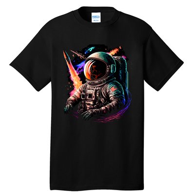 United States Astronaut With Rockets Tall T-Shirt