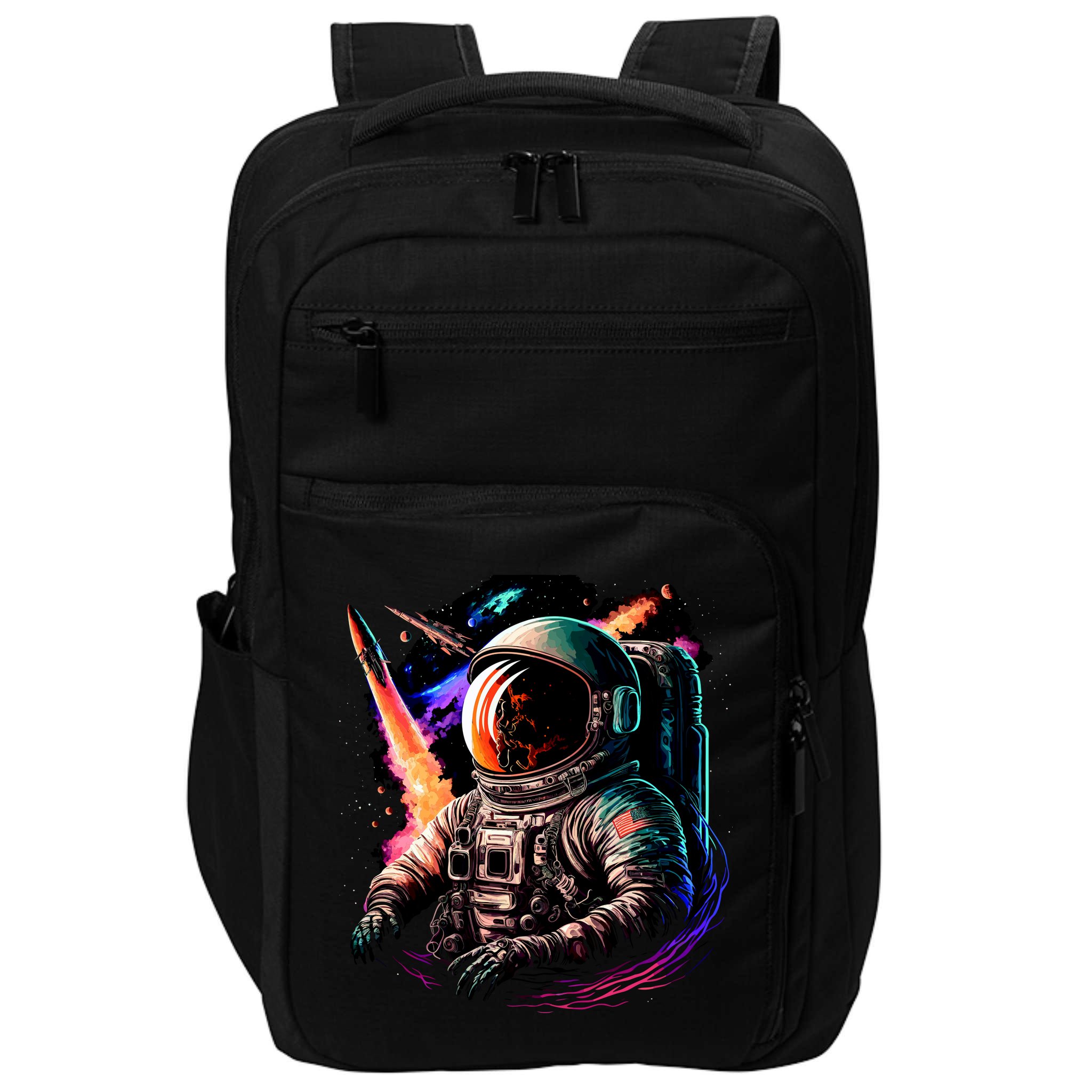 United States Astronaut With Rockets Impact Tech Backpack